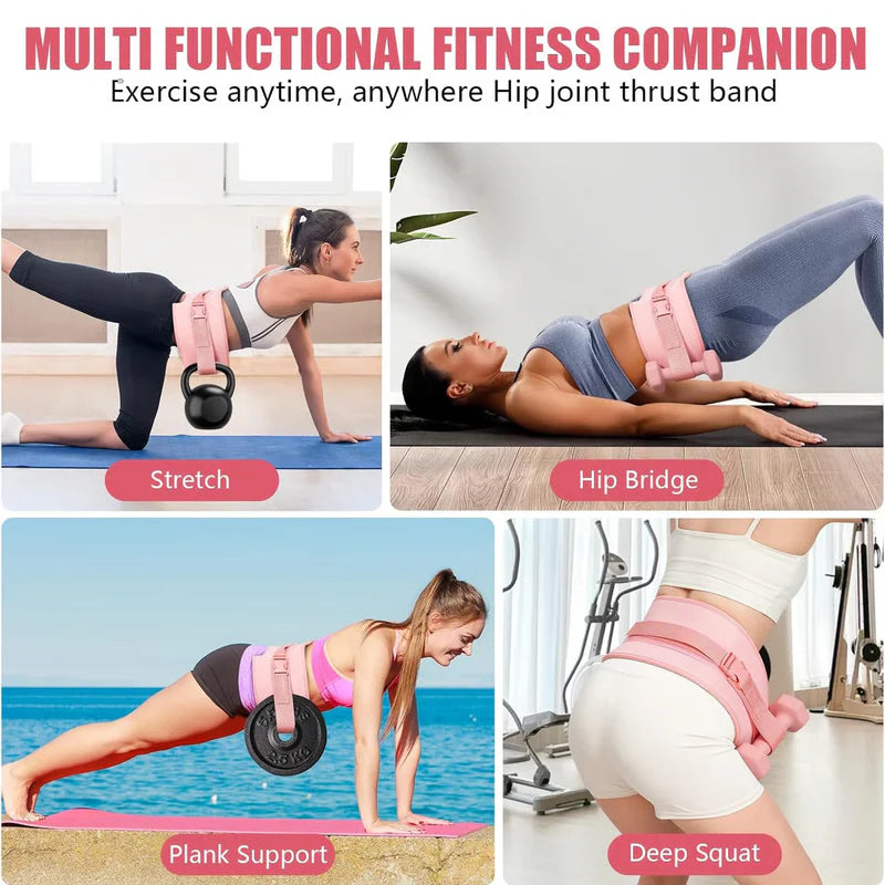 Dumbbell Hip Thrust Belt, Comfortable for Kettlebells, Plates, Exercise Thrust Belt, Thicken & Widen