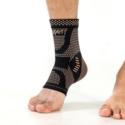 Copper-Infused Aero-Compression System – Premium Recovery Ankle Support Sleeve