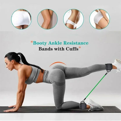 Ankle Straps Resistance Bands Set for Fitness and Workout