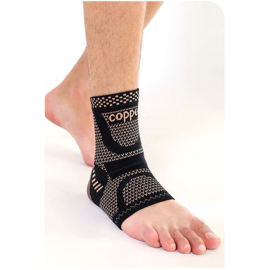 Copper-Infused Aero-Compression System – Premium Recovery Ankle Support Sleeve