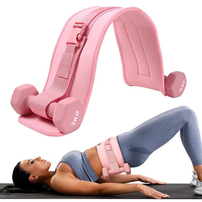 Dumbbell Hip Thrust Belt, Comfortable for Kettlebells, Plates, Exercise Thrust Belt, Thicken & Widen